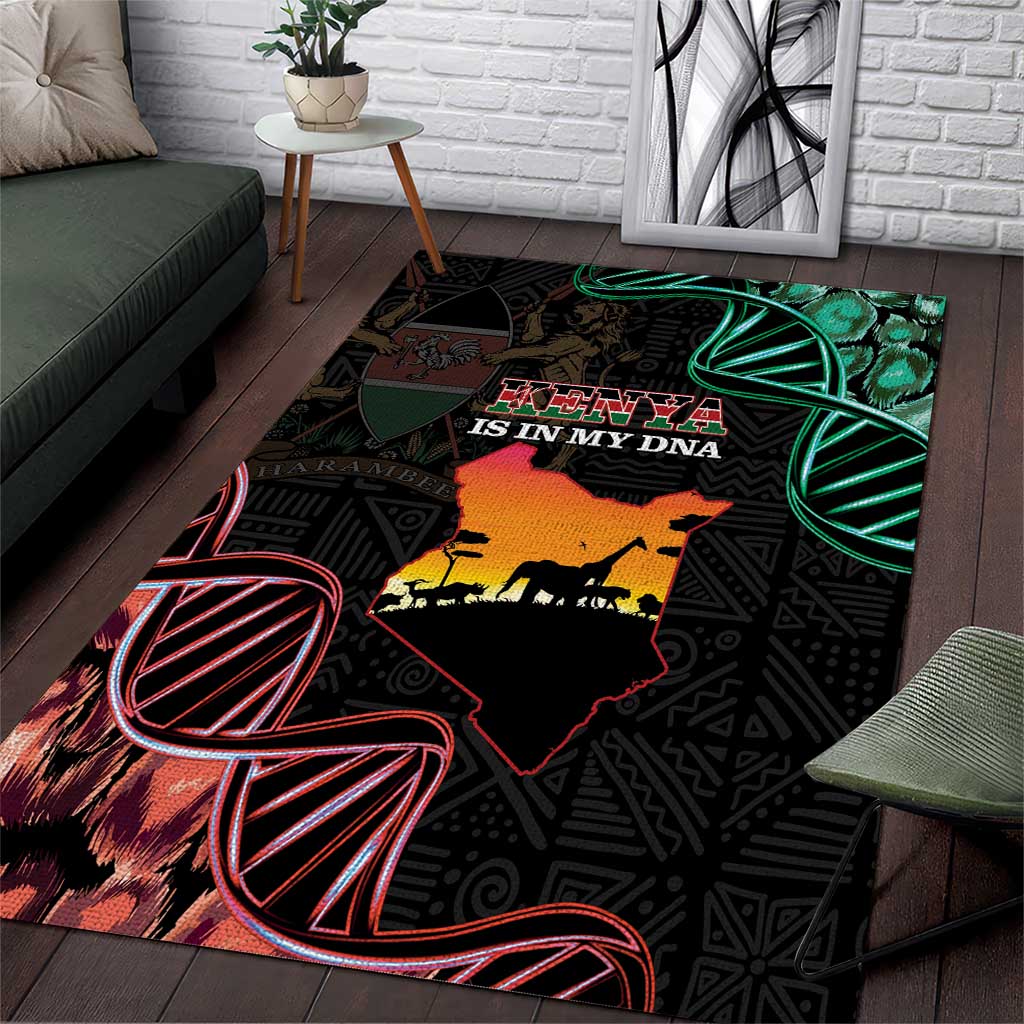 Afro Kenya Area Rug Kenyan Is In My DNA - Jamhuri Day LT14