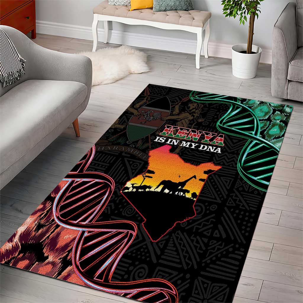 Afro Kenya Area Rug Kenyan Is In My DNA - Jamhuri Day LT14