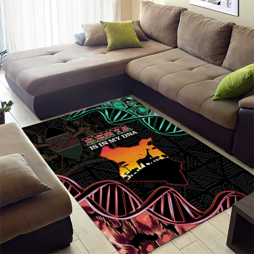 Afro Kenya Area Rug Kenyan Is In My DNA - Jamhuri Day LT14
