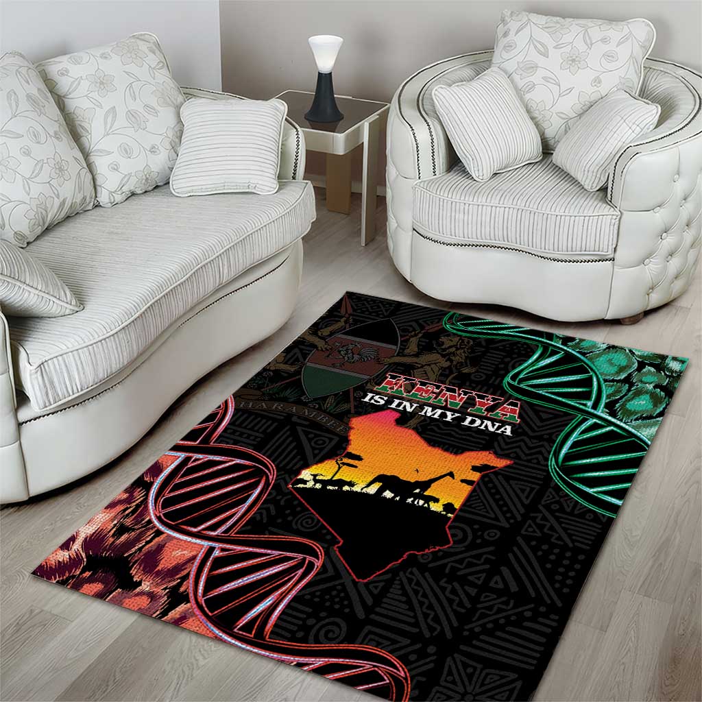 Afro Kenya Area Rug Kenyan Is In My DNA - Jamhuri Day LT14