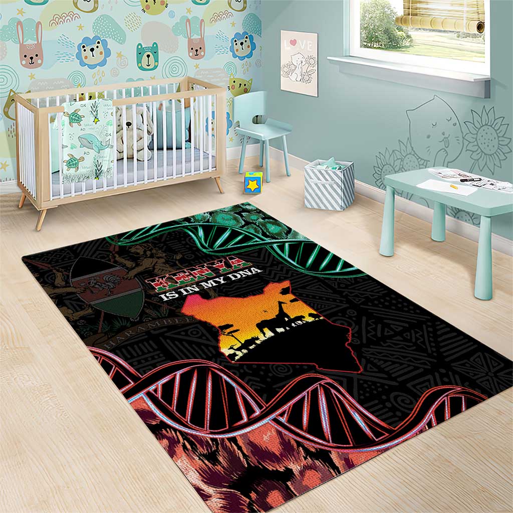 Afro Kenya Area Rug Kenyan Is In My DNA - Jamhuri Day LT14