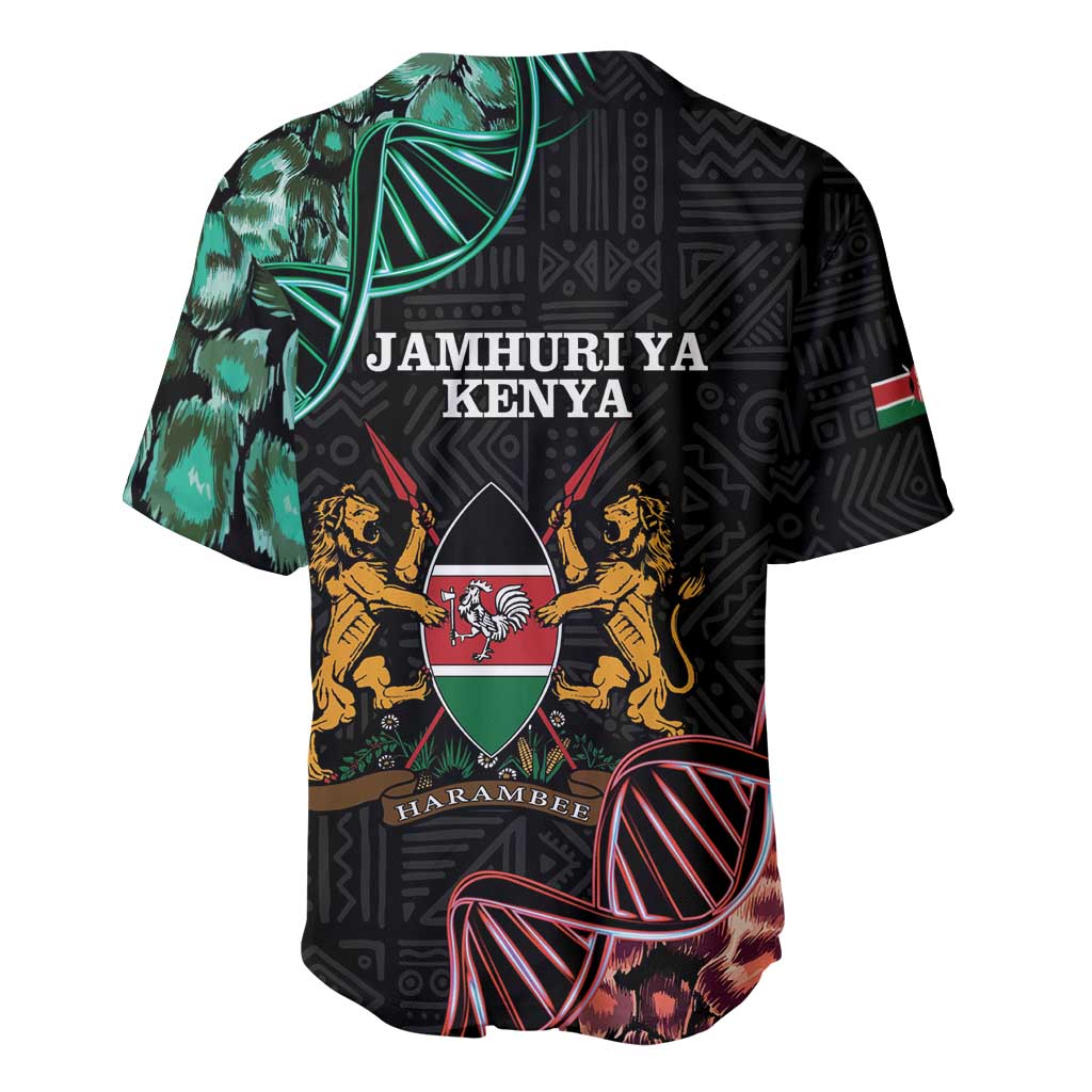 Afro Kenya Baseball Jersey Kenyan Is In My DNA - Jamhuri Day LT14