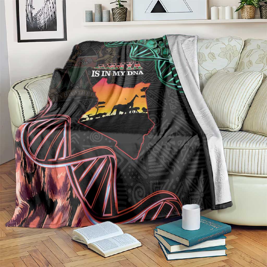 Afro Kenya Blanket Kenyan Is In My DNA - Jamhuri Day LT14