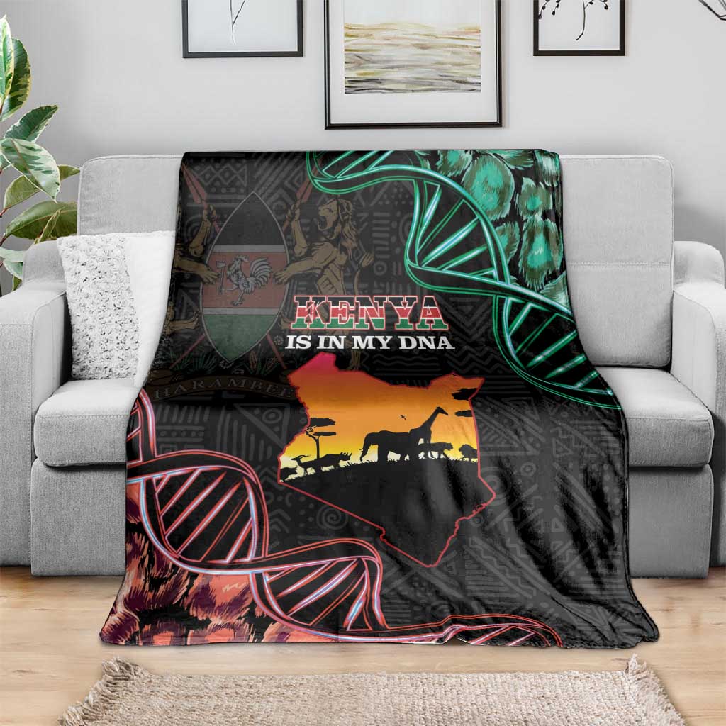 Afro Kenya Blanket Kenyan Is In My DNA - Jamhuri Day LT14