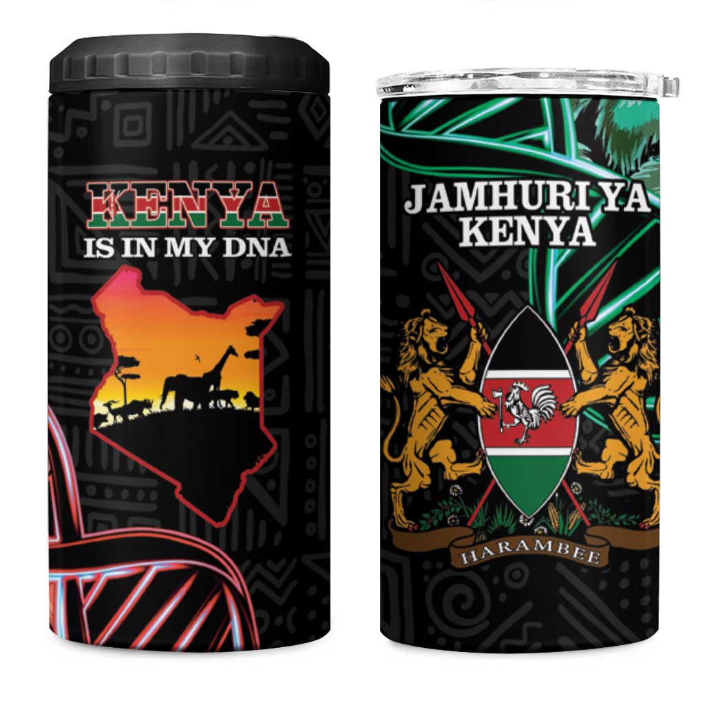 Afro Kenya 4 in 1 Can Cooler Tumbler Kenyan Is In My DNA - Jamhuri Day LT14