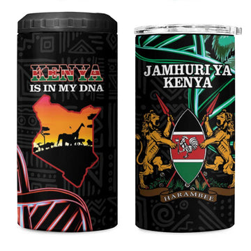 Afro Kenya 4 in 1 Can Cooler Tumbler Kenyan Is In My DNA - Jamhuri Day LT14