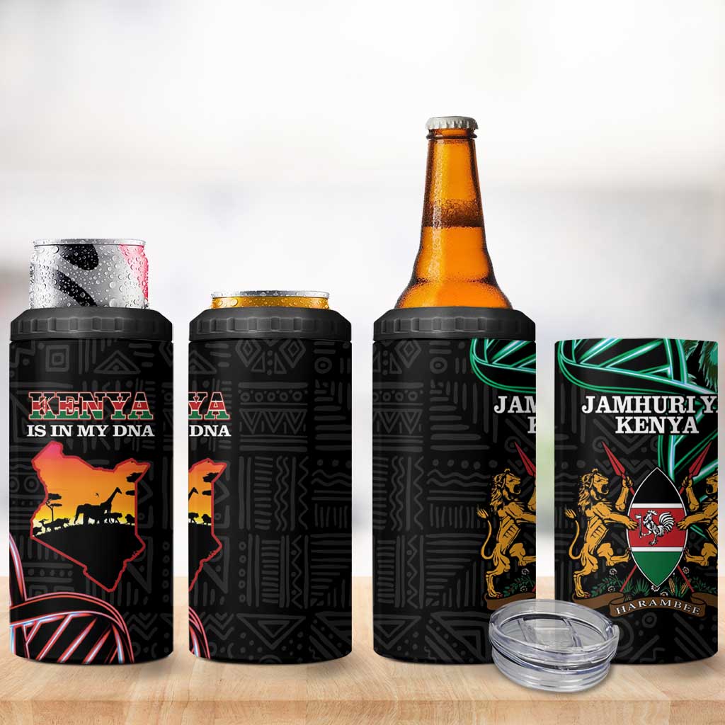 Afro Kenya 4 in 1 Can Cooler Tumbler Kenyan Is In My DNA - Jamhuri Day LT14
