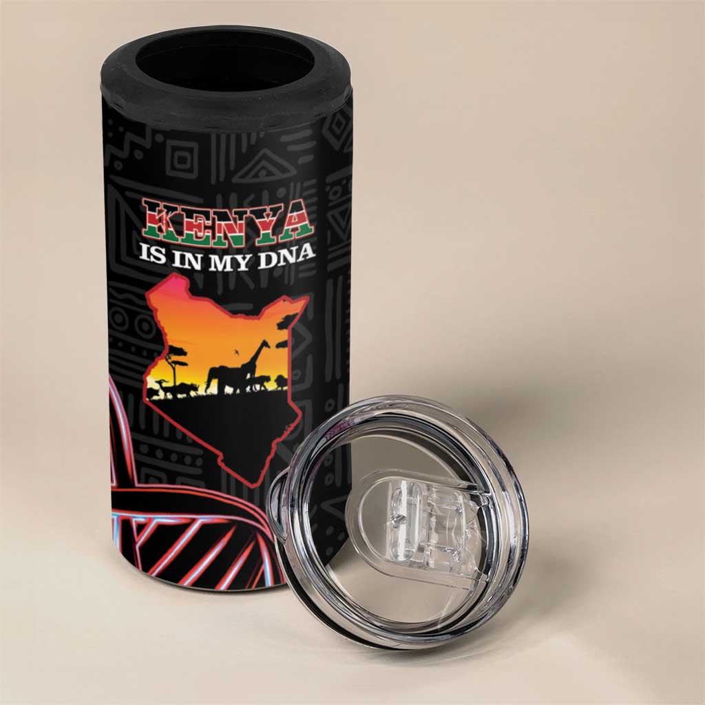 Afro Kenya 4 in 1 Can Cooler Tumbler Kenyan Is In My DNA - Jamhuri Day LT14