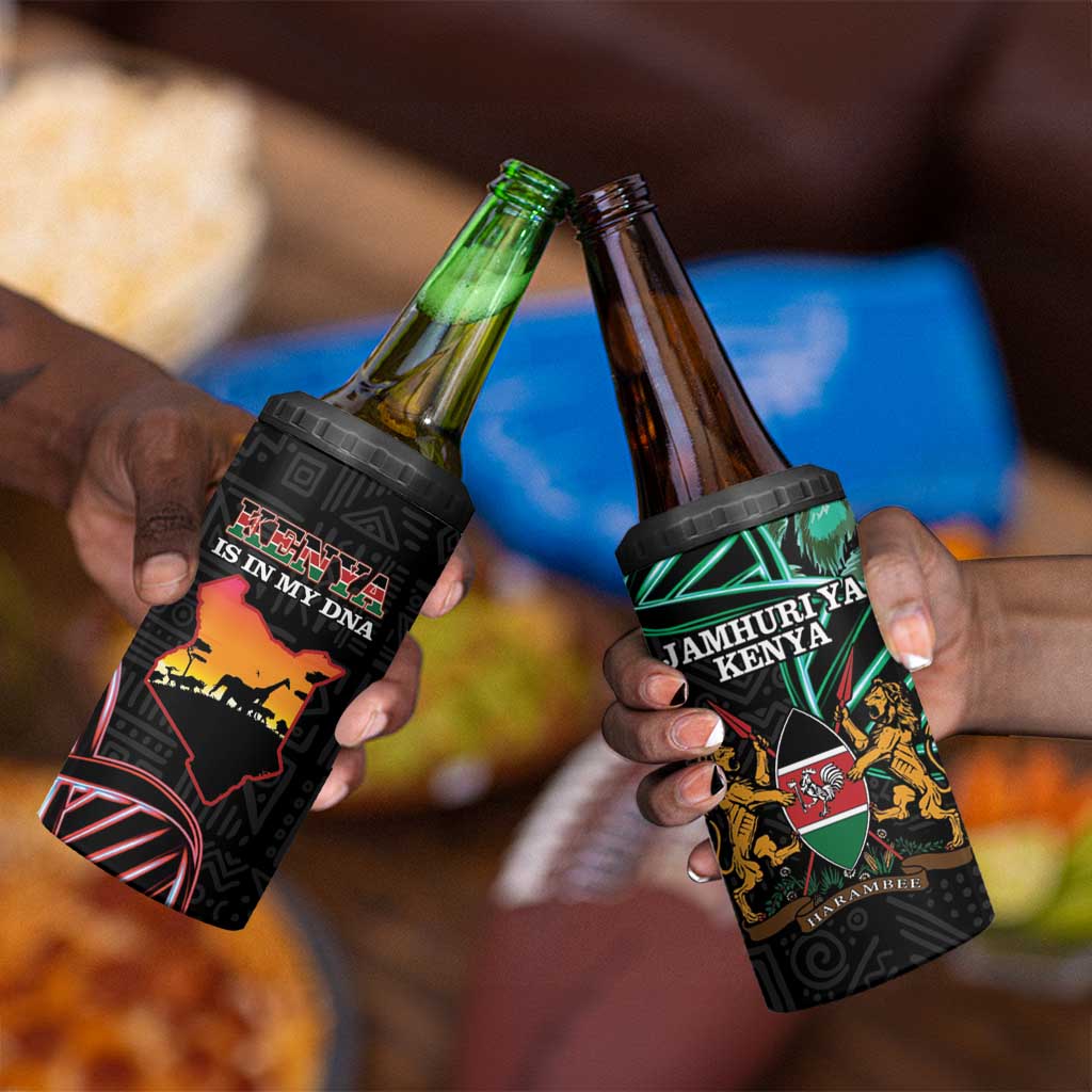 Afro Kenya 4 in 1 Can Cooler Tumbler Kenyan Is In My DNA - Jamhuri Day LT14