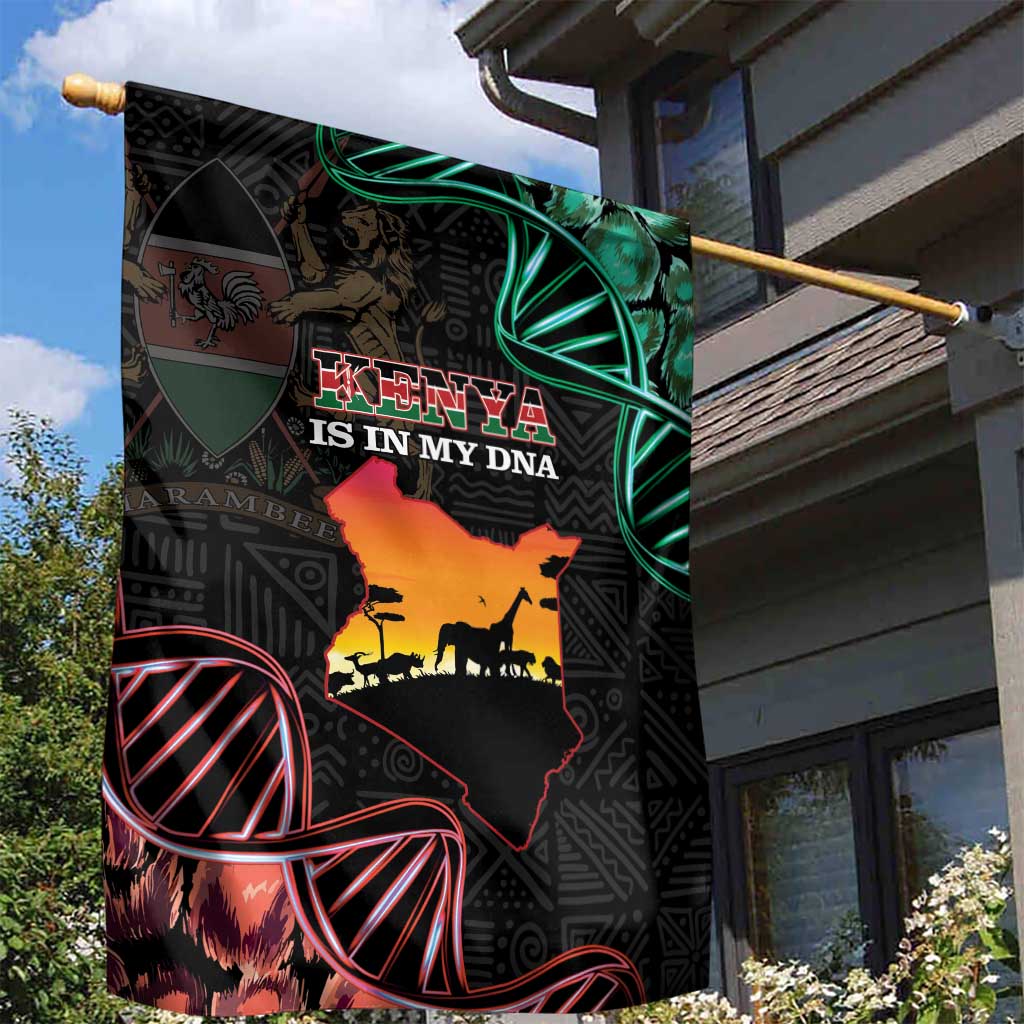 Afro Kenya Garden Flag Kenyan Is In My DNA - Jamhuri Day LT14