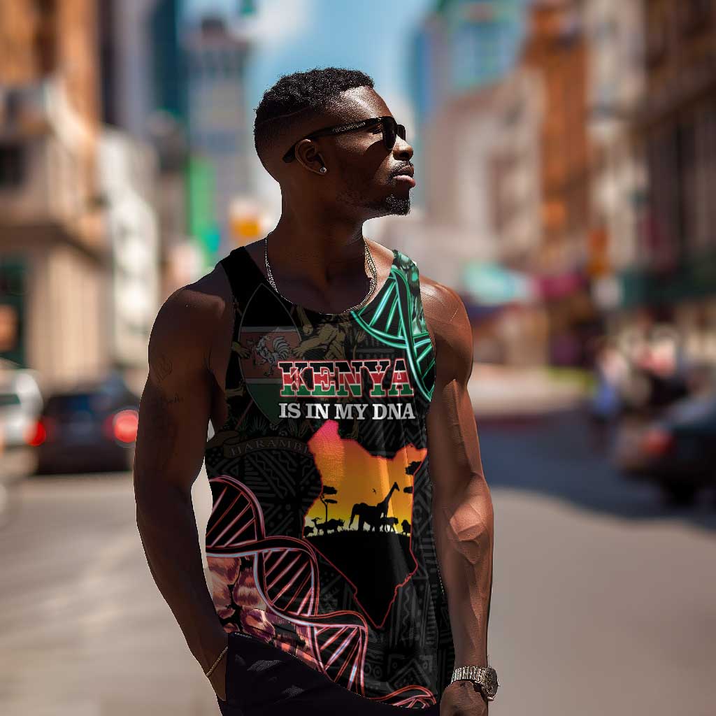 Afro Kenya Men Tank Top Kenyan Is In My DNA - Jamhuri Day LT14