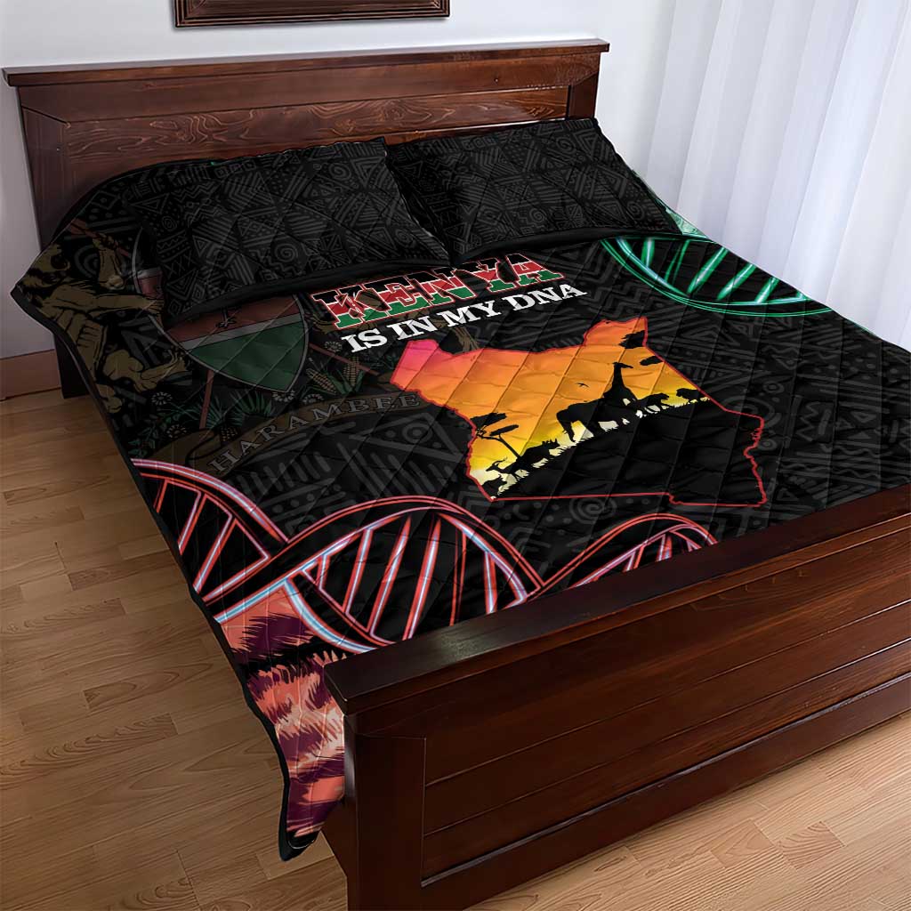 Afro Kenya Quilt Bed Set Kenyan Is In My DNA - Jamhuri Day LT14