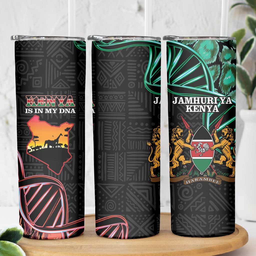 Afro Kenya Skinny Tumbler Kenyan Is In My DNA - Jamhuri Day LT14