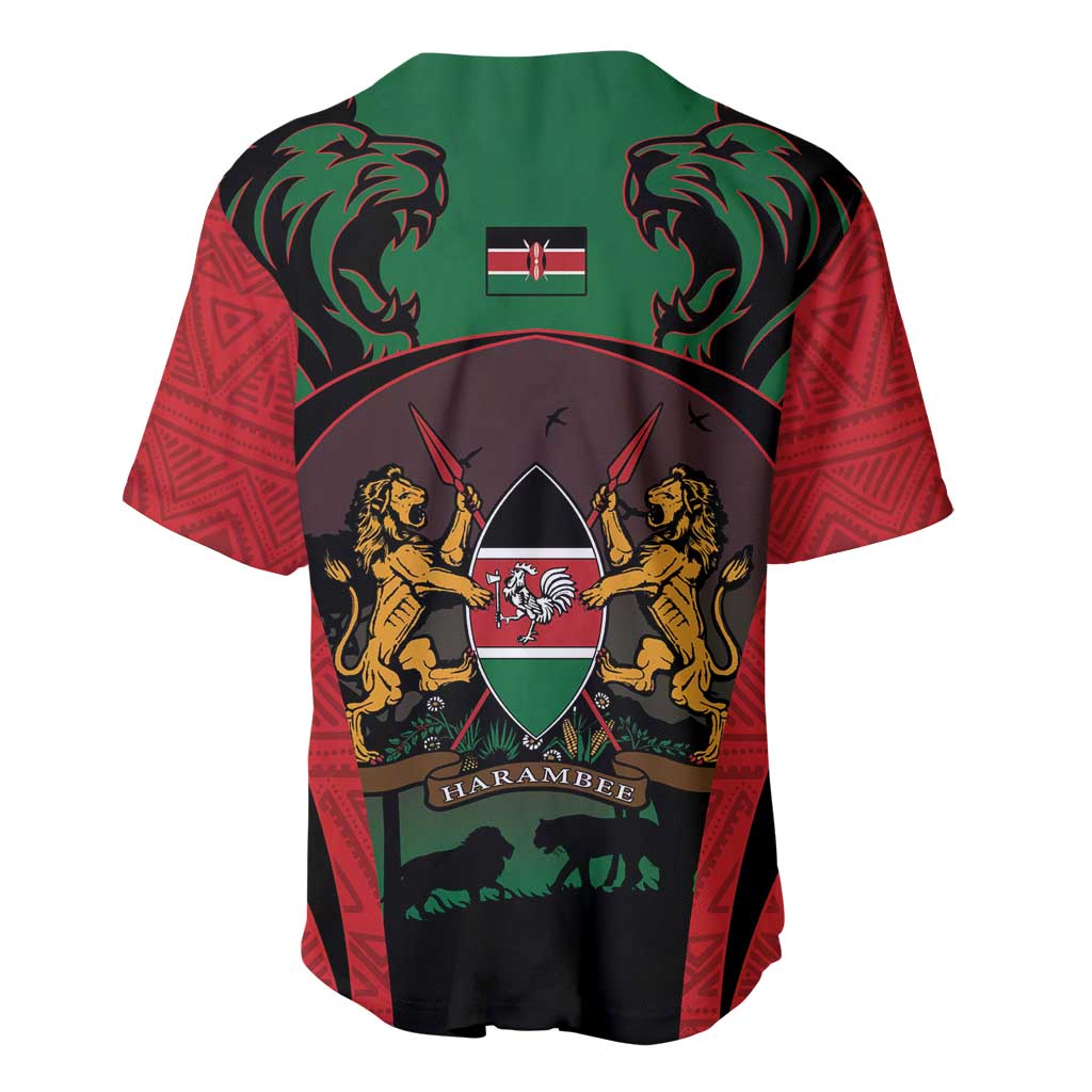 Proud Kenya 254 Baseball Jersey Safari Animals - African Pattern LT14