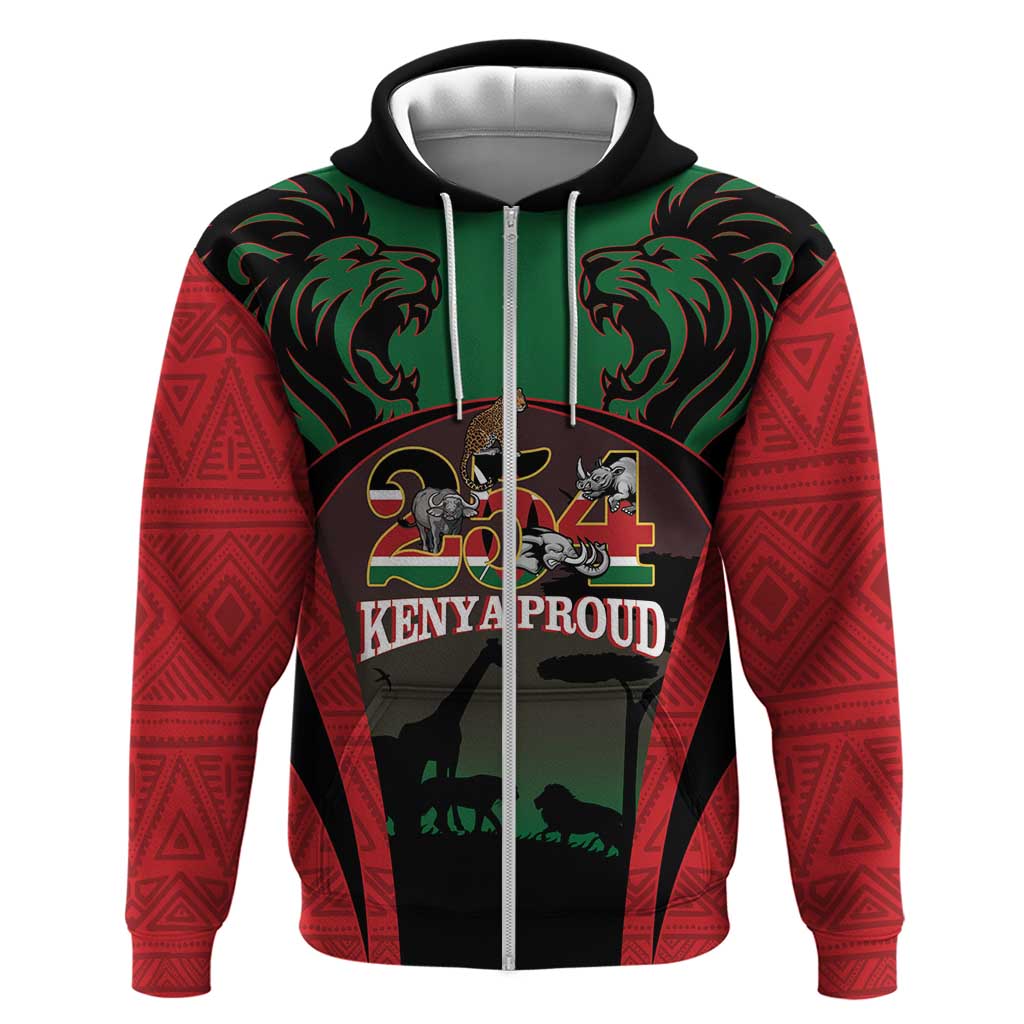 Proud Kenya 254 Hoodie Kenyan Safari Animals LT14