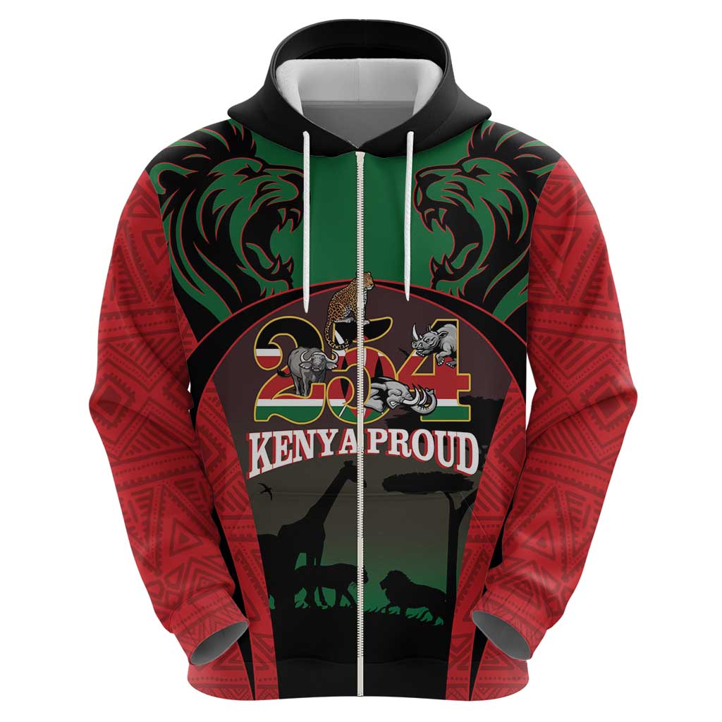 Proud Kenya 254 Hoodie Kenyan Safari Animals LT14