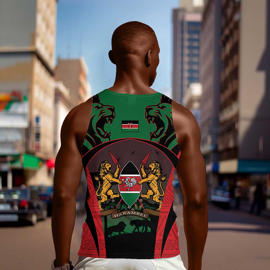 Proud Kenya 254 Men Tank Top Safari Animals - African Pattern LT14