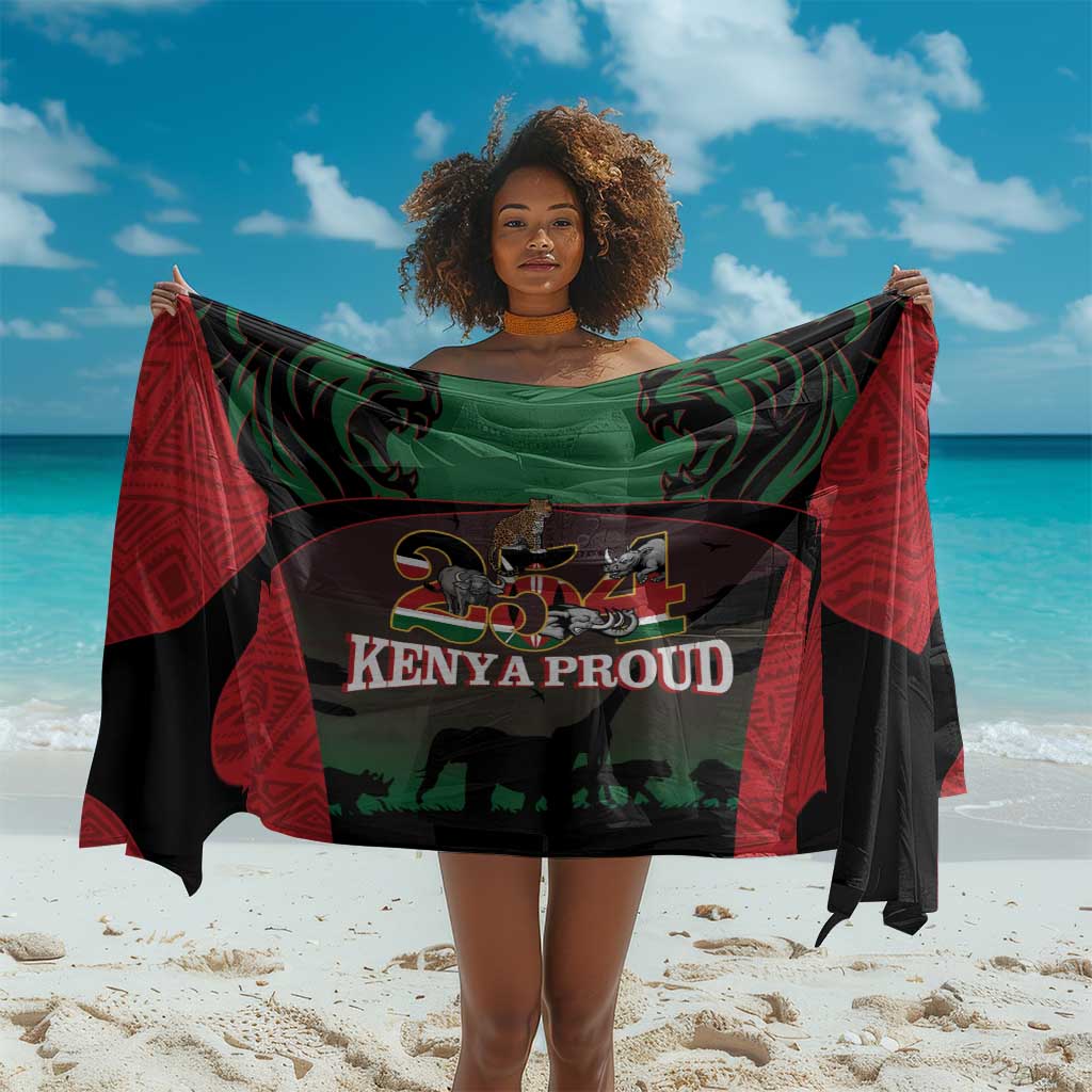 Proud Kenya 254 Sarong Safari Animals - African Pattern LT14