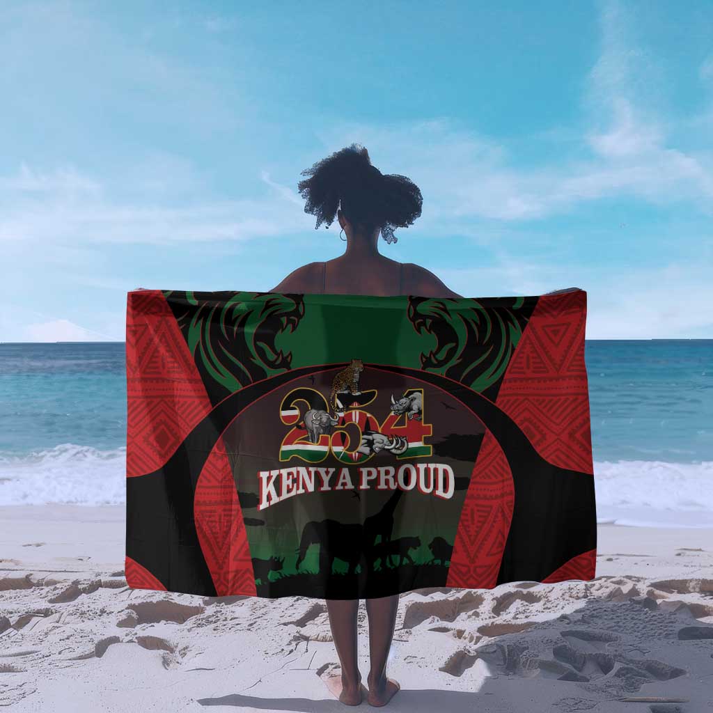 Proud Kenya 254 Sarong Safari Animals - African Pattern LT14