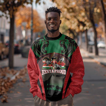 Proud Kenya 254 Sweatshirt Safari Animals - African Pattern LT14