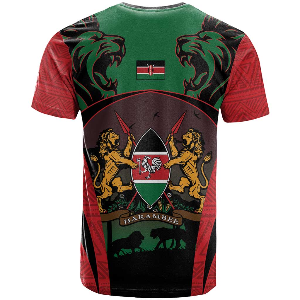 Proud Kenya 254 T shirt Safari Animals - African Pattern LT14