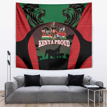 Proud Kenya 254 Tapestry Safari Animals - African Pattern LT14