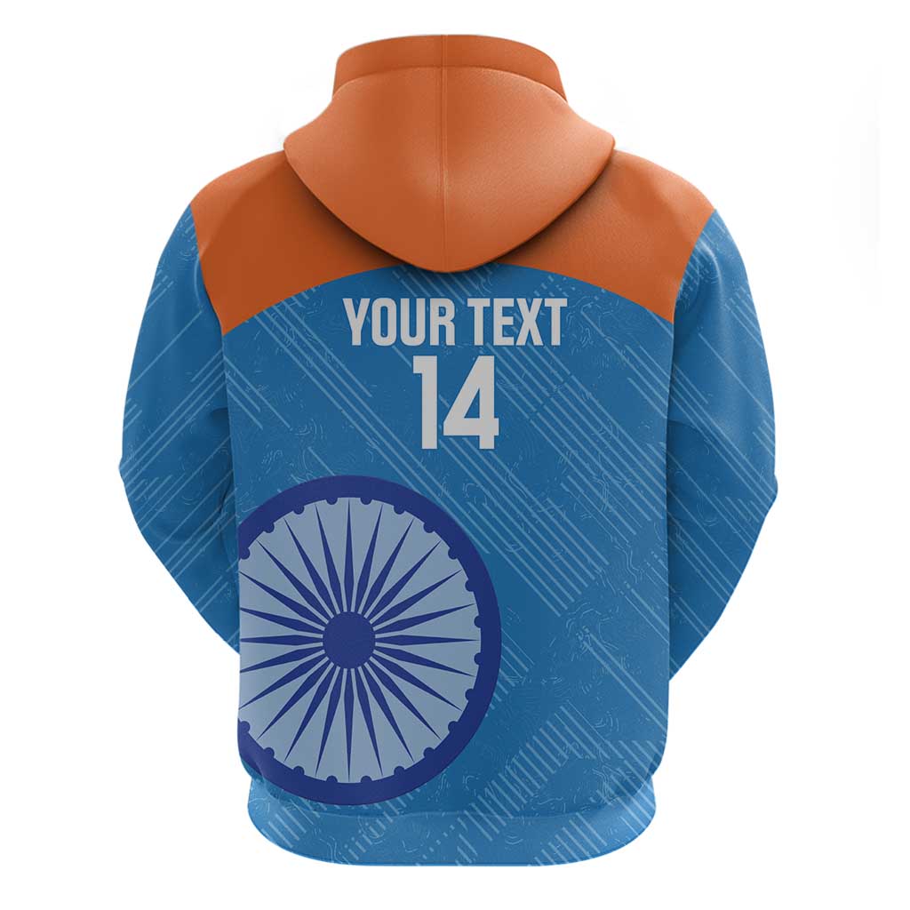 Custom India Cricket Hoodie Go Women In Blue LT14
