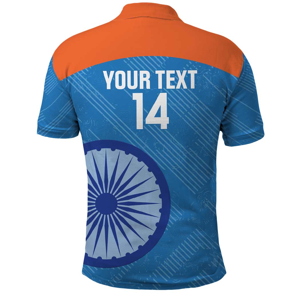 Custom India Cricket Polo Shirt Go Women In Blue LT14