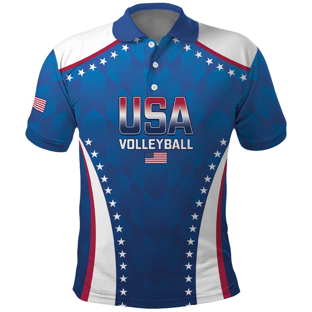 Custom USA 2025 Volleyball Polo Shirt Sporty Style LT14
