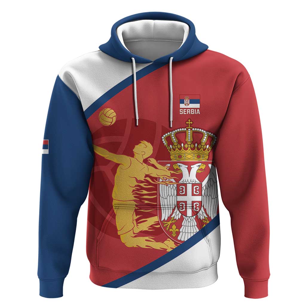 Custom Serbia Volleyball Hoodie 2025 Go Champions LT14