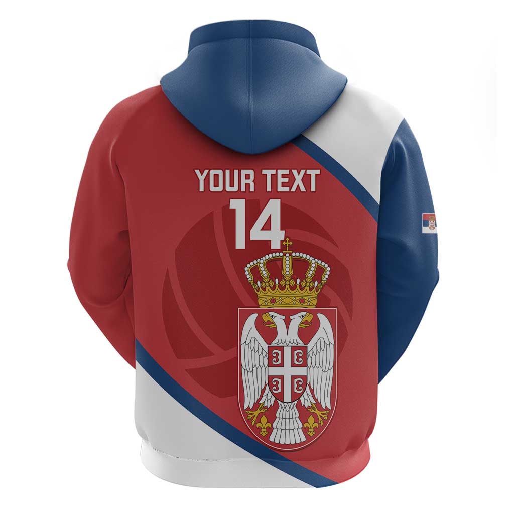 Custom Serbia Volleyball Hoodie 2025 Go Champions LT14