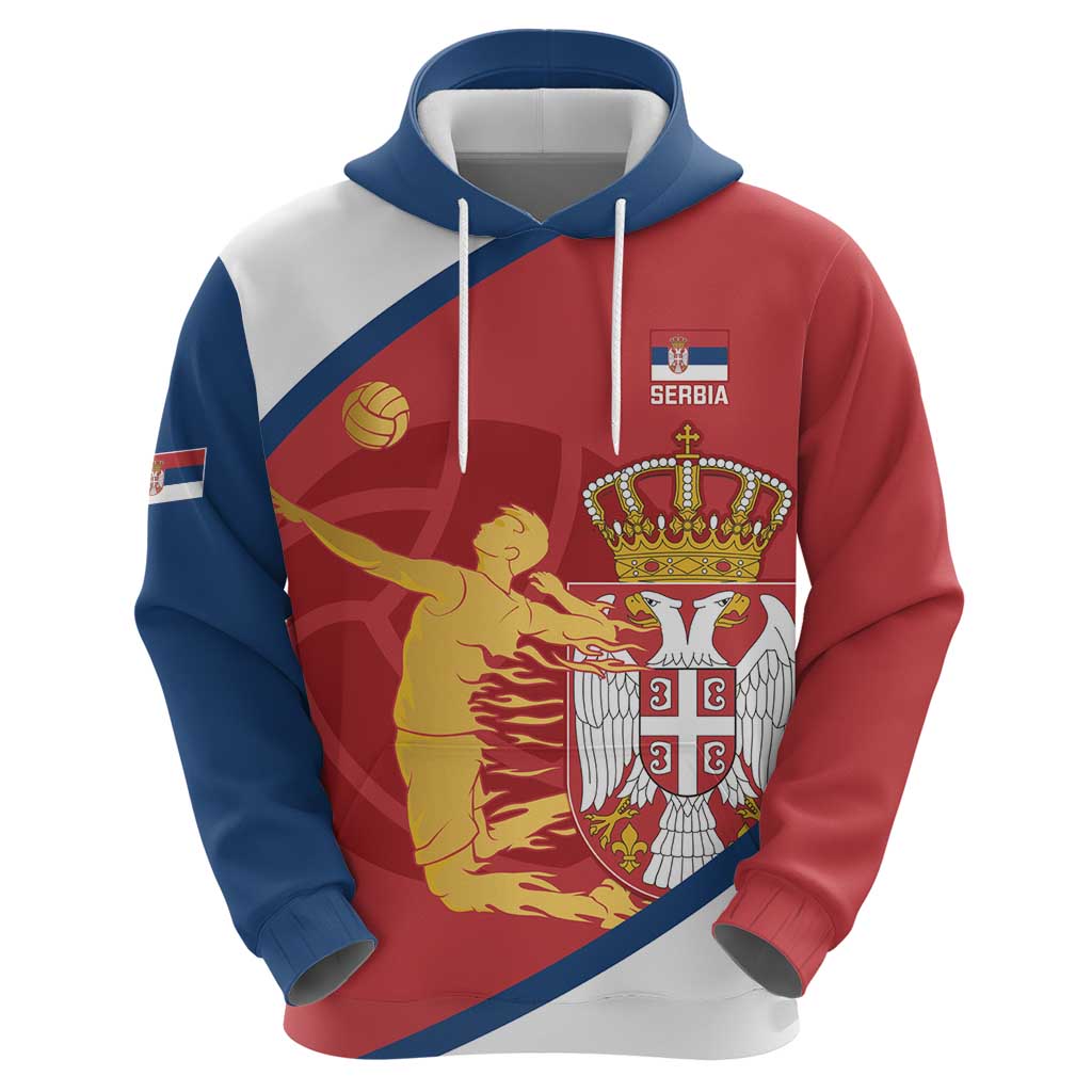 Custom Serbia Volleyball Hoodie 2025 Go Champions LT14