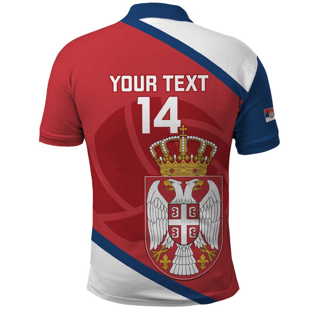 Custom Serbia Volleyball Polo Shirt 2025 Go Champions LT14