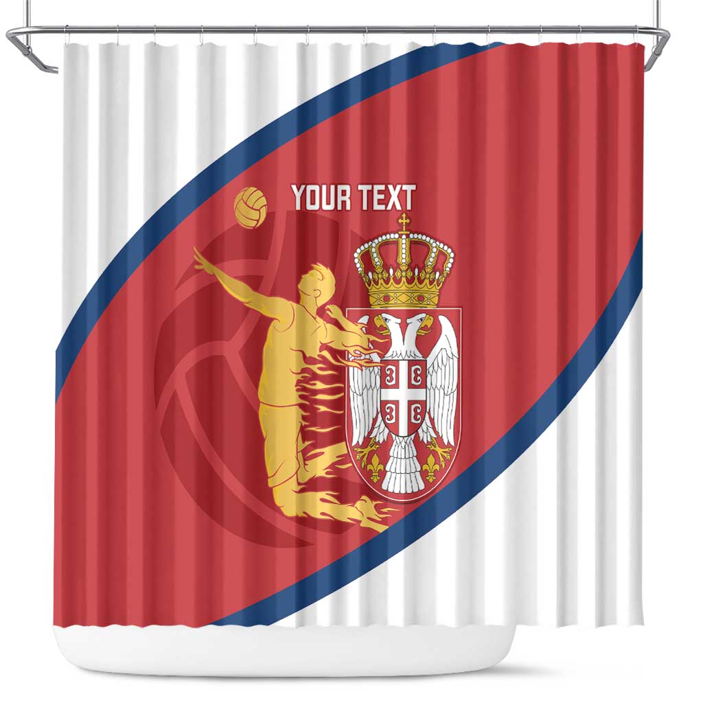 Custom Serbia Volleyball Shower Curtain 2025 Go Champions LT14