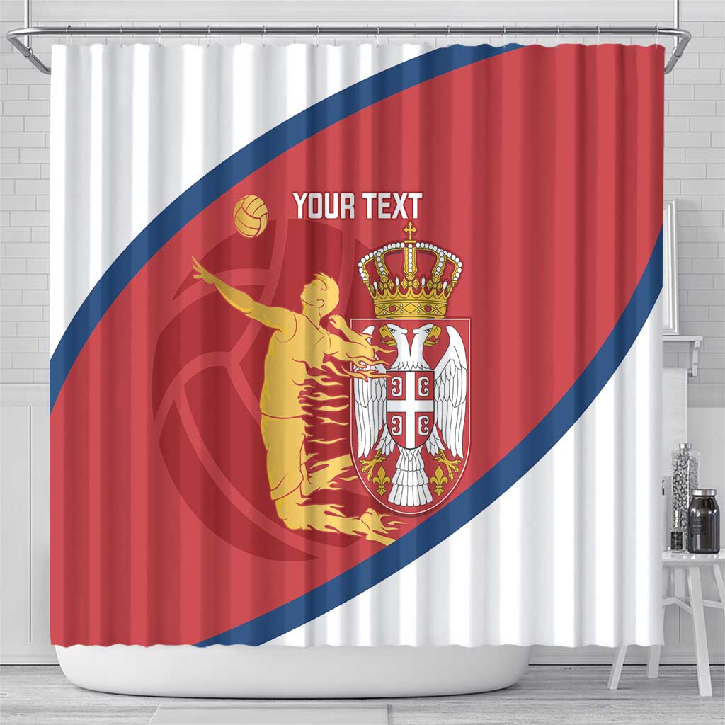 Custom Serbia Volleyball Shower Curtain 2025 Go Champions LT14