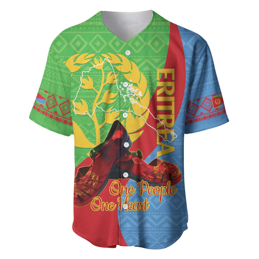 Personalised Eritrea Independence Day Baseball Jersey Shida Shoes Olive Branch African Pattern LT14