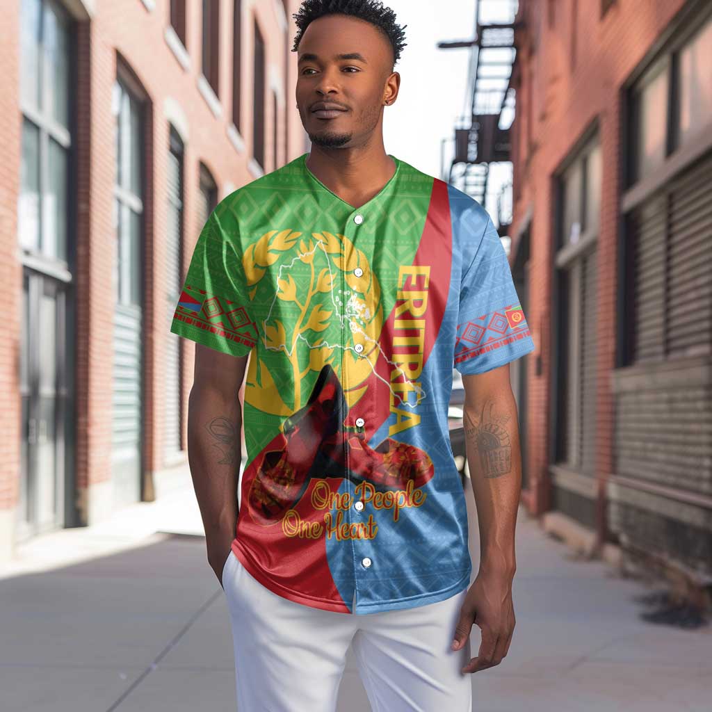 Personalised Eritrea Independence Day Baseball Jersey Shida Shoes Olive Branch African Pattern LT14