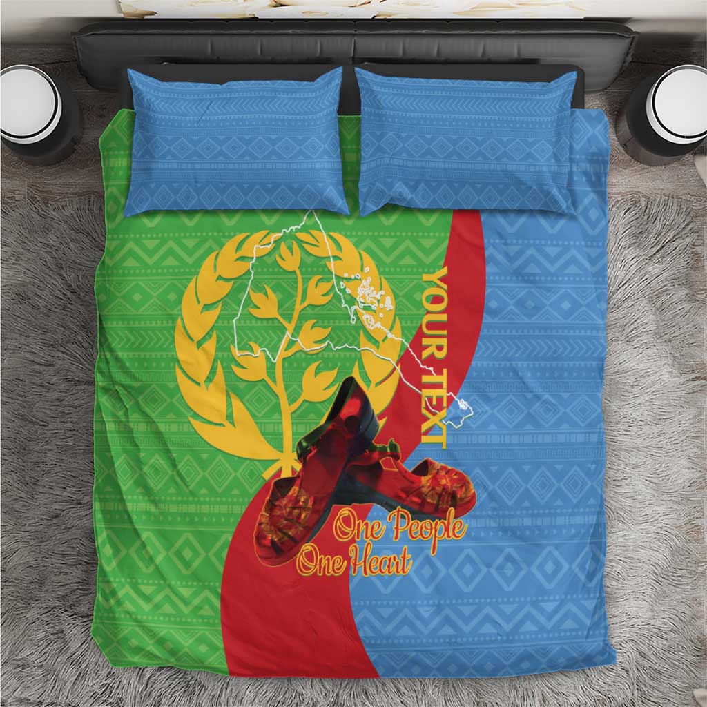 Personalised Eritrea Independence Day Bedding Set Shida Shoes Olive Branch African Pattern LT14