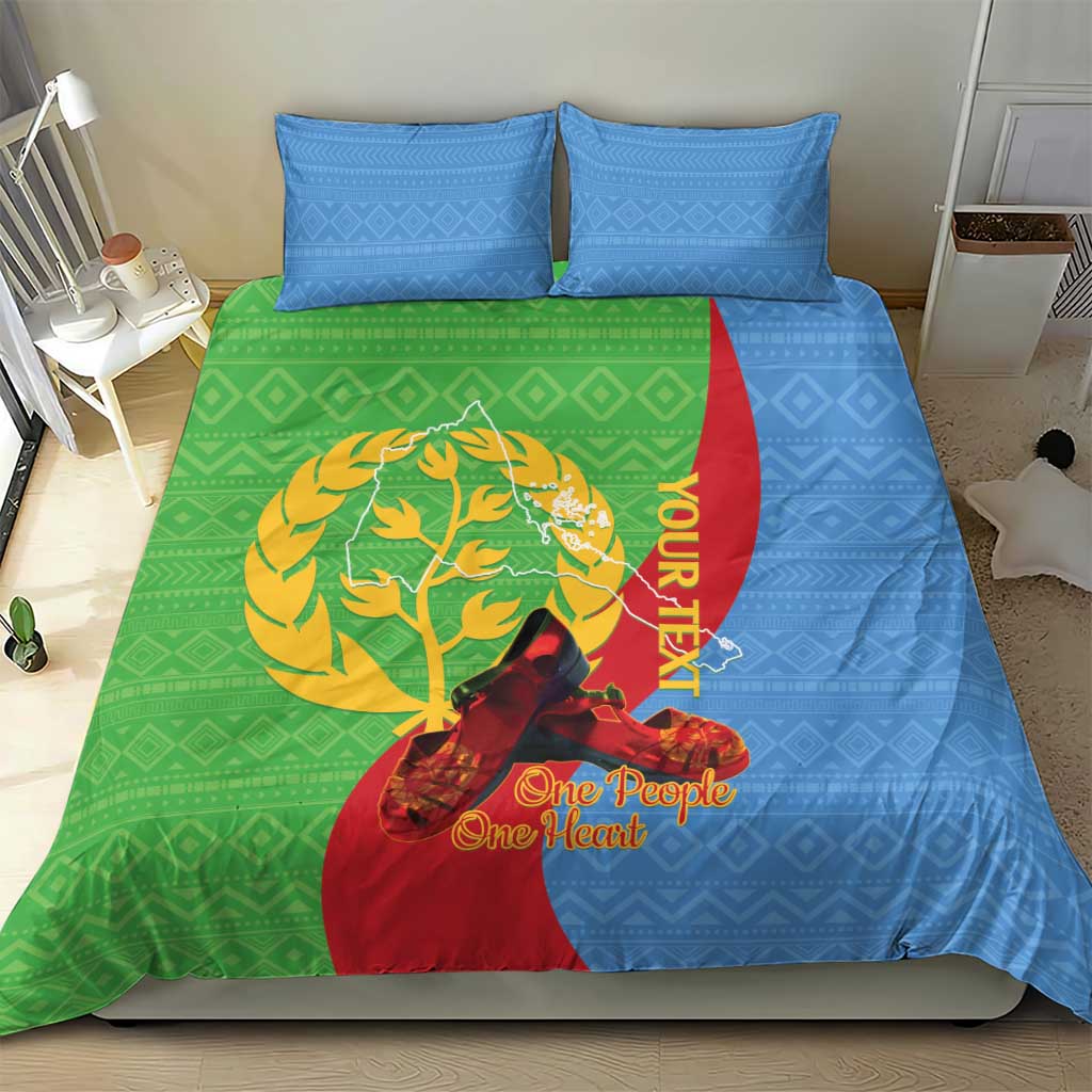 Personalised Eritrea Independence Day Bedding Set Shida Shoes Olive Branch African Pattern LT14