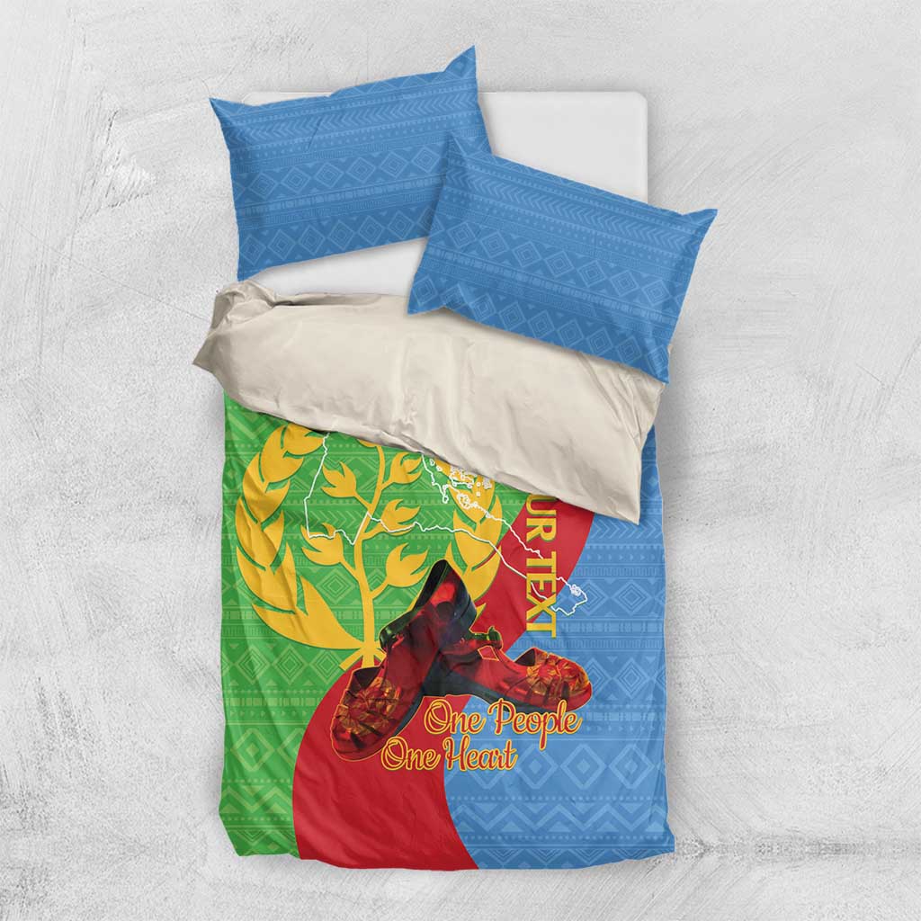 Personalised Eritrea Independence Day Bedding Set Shida Shoes Olive Branch African Pattern LT14