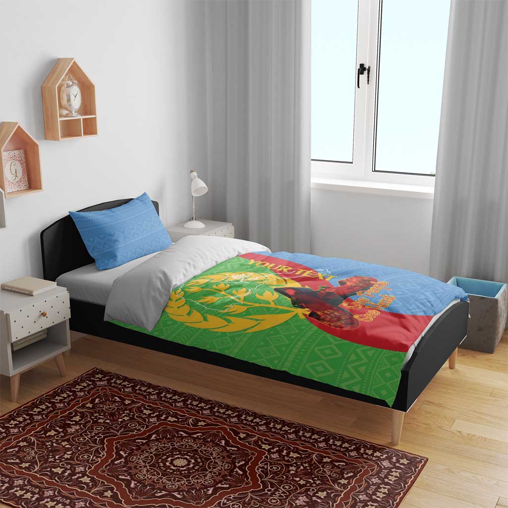 Personalised Eritrea Independence Day Bedding Set Shida Shoes Olive Branch African Pattern LT14