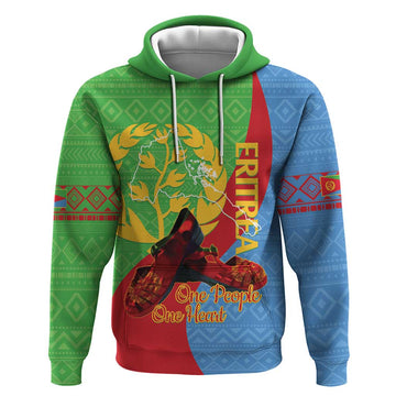 Personalised Eritrea Independence Day Hoodie Shida Shoes One People One Heart LT14