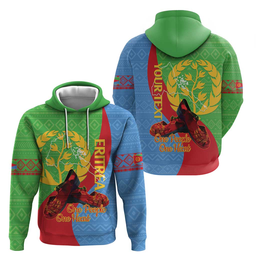 Personalised Eritrea Independence Day Hoodie Shida Shoes One People One Heart LT14