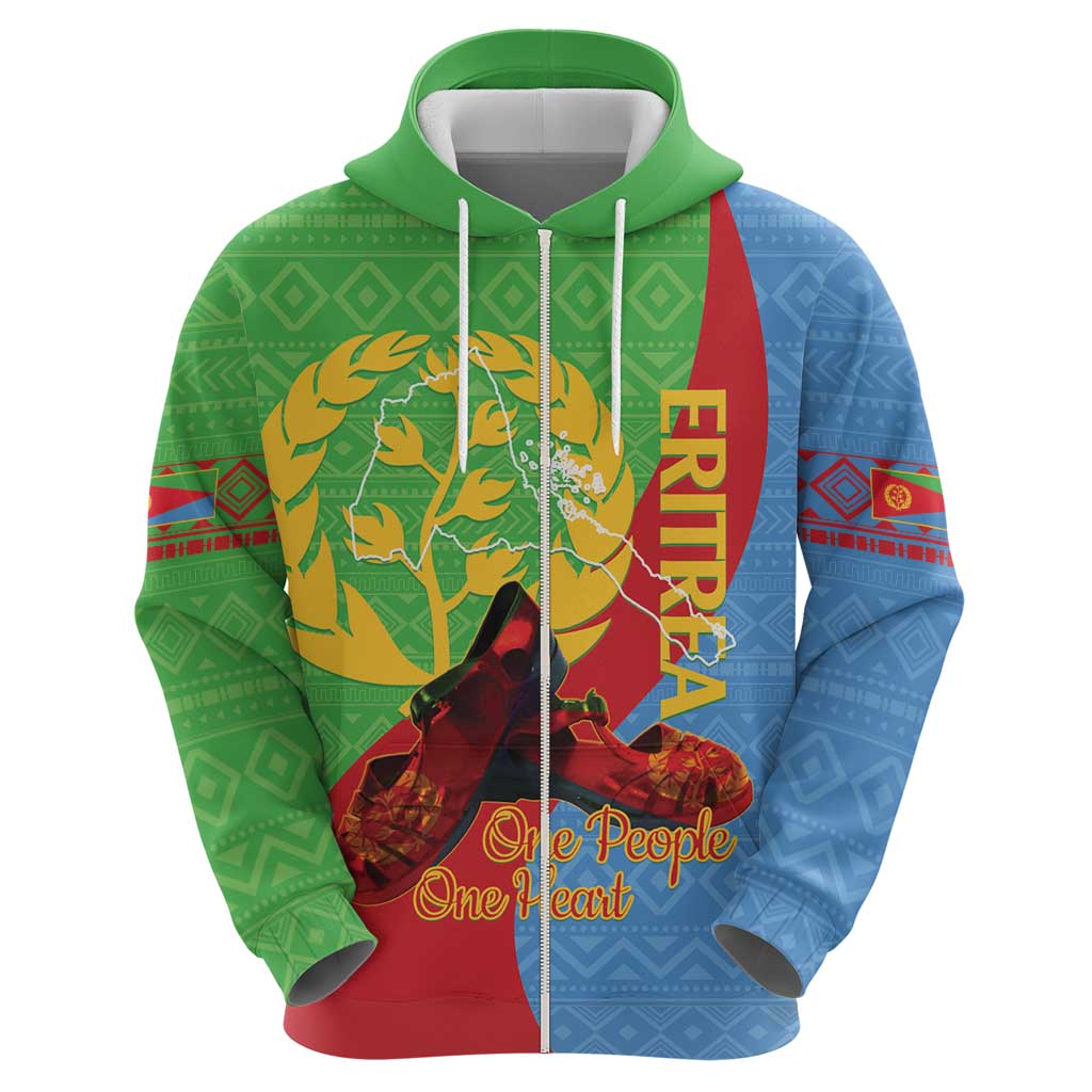 Personalised Eritrea Independence Day Hoodie Shida Shoes One People One Heart LT14