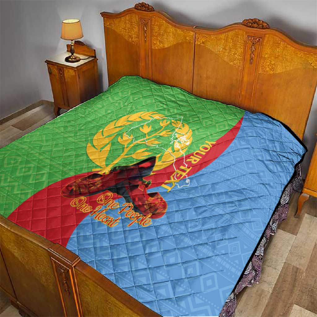 Personalised Eritrea Independence Day Quilt Shida Shoes Olive Branch African Pattern LT14