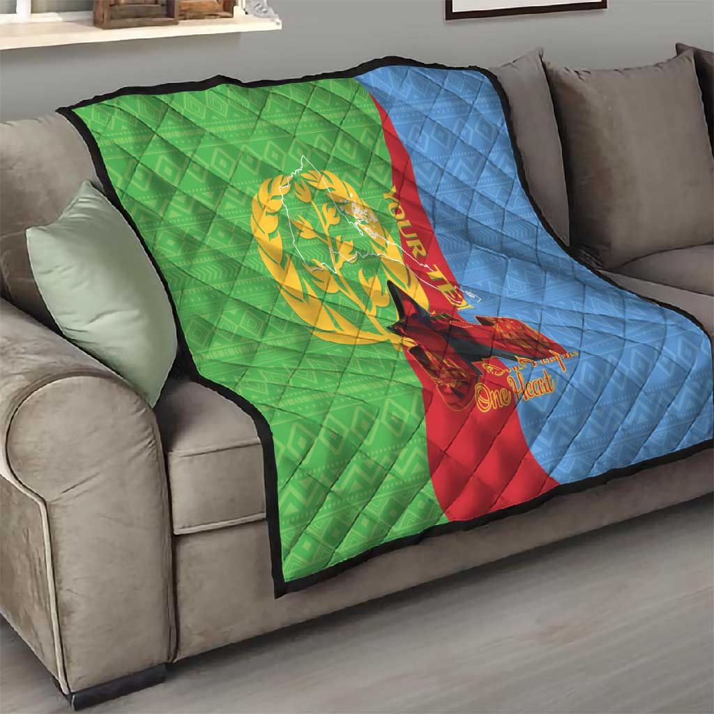 Personalised Eritrea Independence Day Quilt Shida Shoes Olive Branch African Pattern LT14