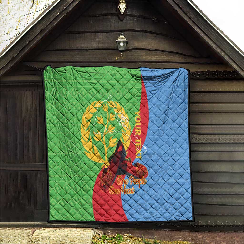 Personalised Eritrea Independence Day Quilt Shida Shoes Olive Branch African Pattern LT14