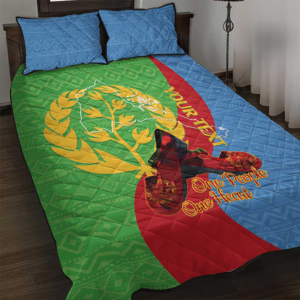 Personalised Eritrea Independence Day Quilt Bed Set Shida Shoes Olive Branch African Pattern LT14