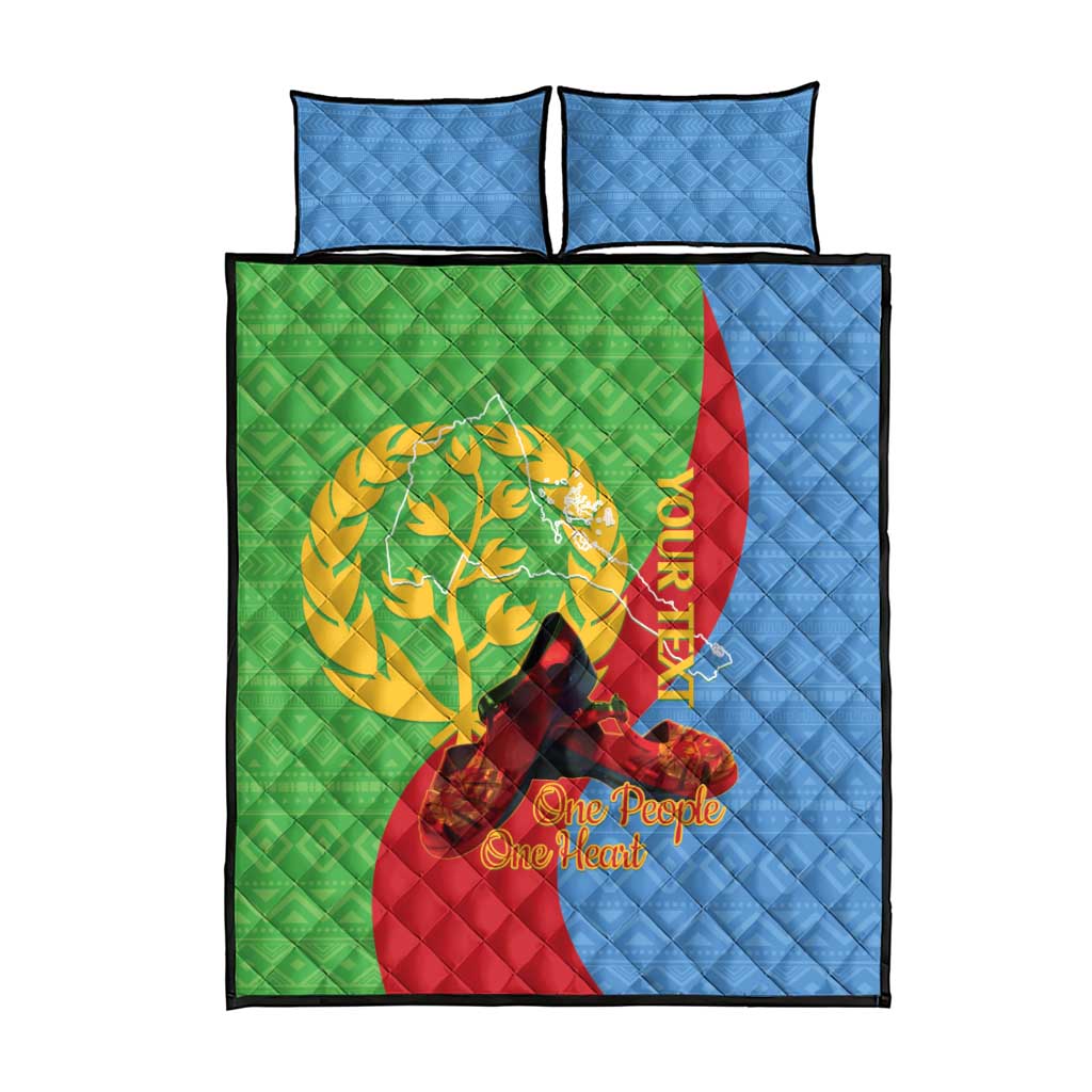Personalised Eritrea Independence Day Quilt Bed Set Shida Shoes Olive Branch African Pattern LT14