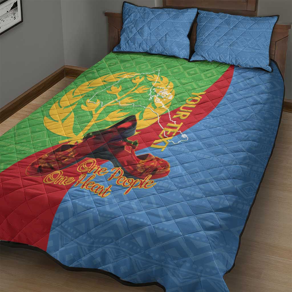 Personalised Eritrea Independence Day Quilt Bed Set Shida Shoes Olive Branch African Pattern LT14